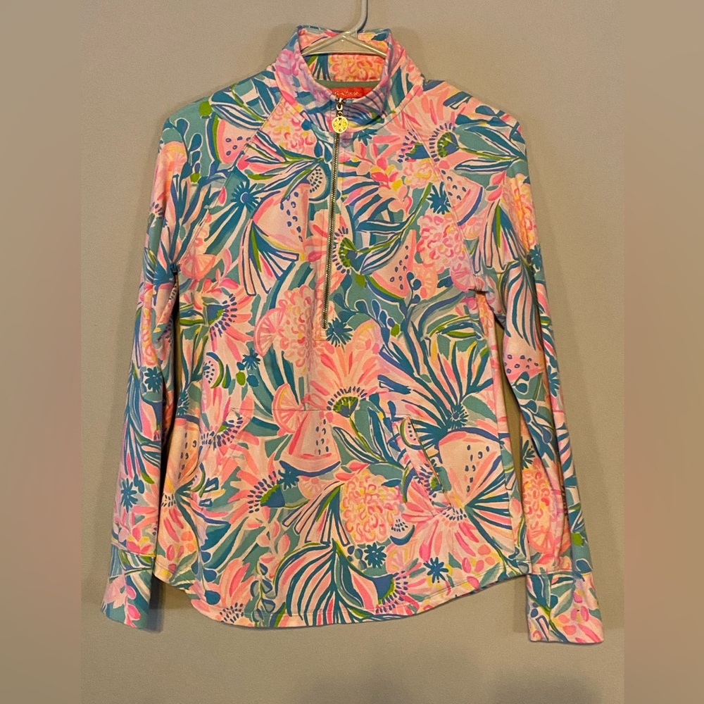Lilly Pulitzer Vibrant Floral Long Sleeve Top